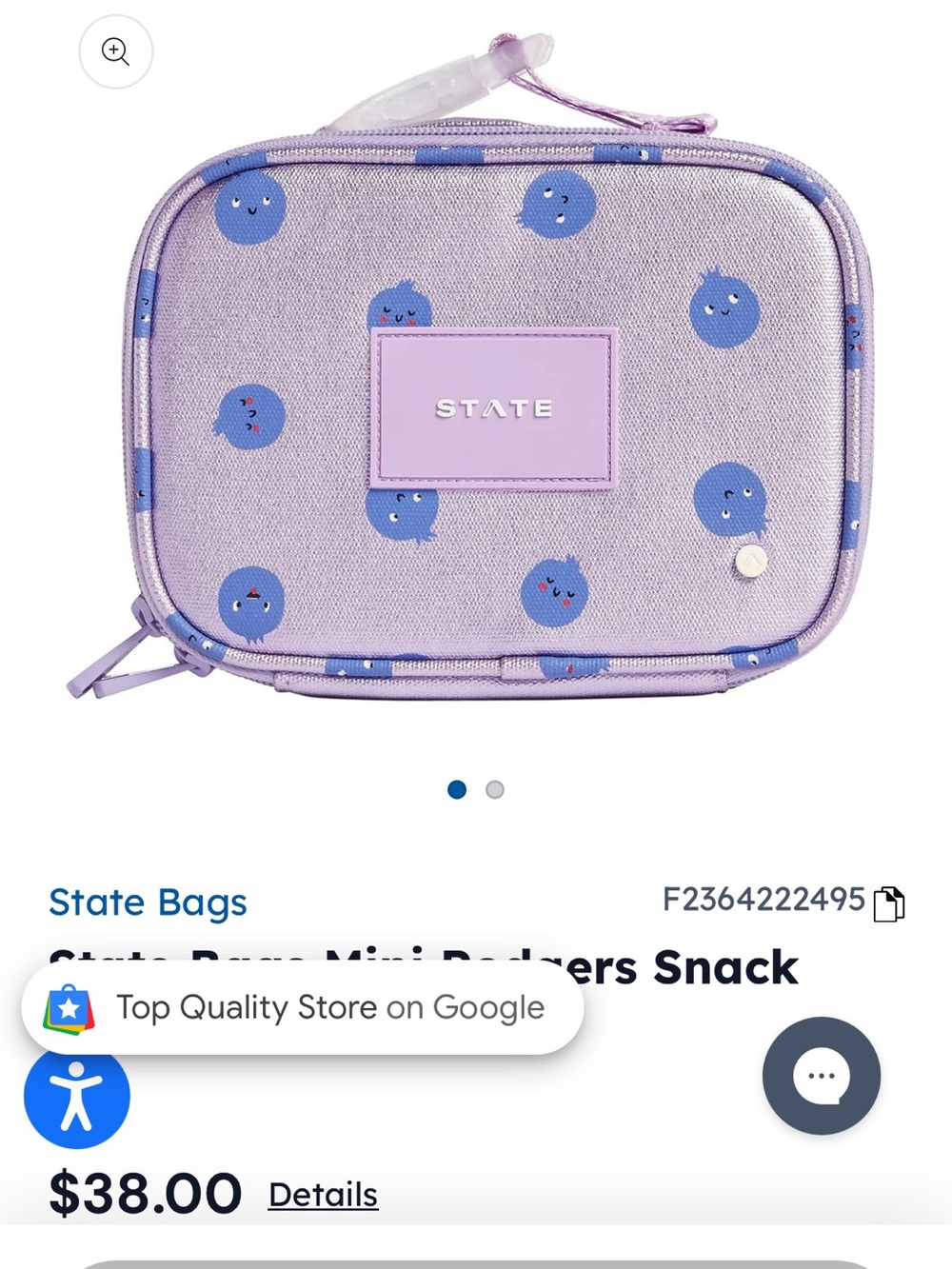 STATE mini Rodgers snack pack blueberries